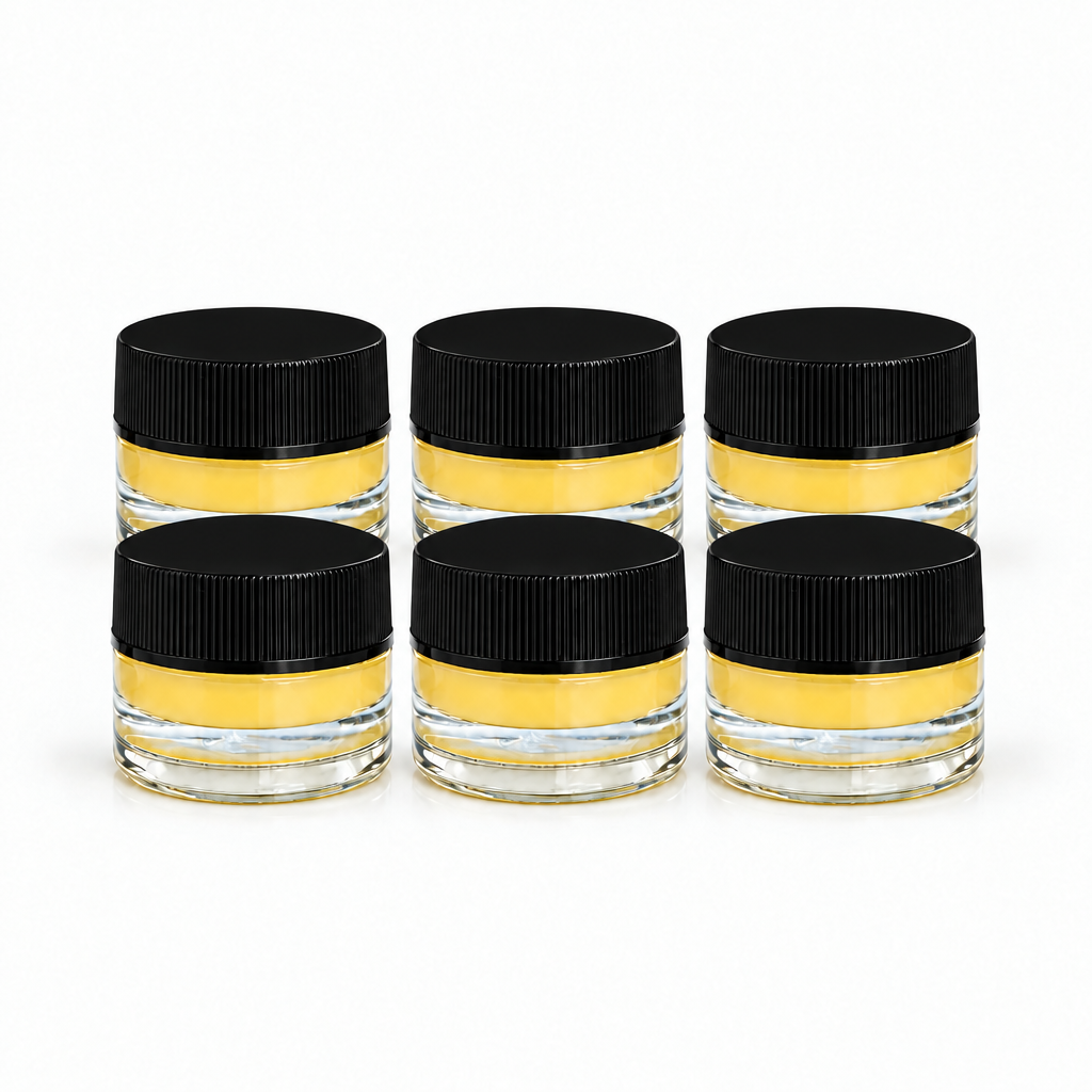 6-pack jar bundle with deeper black lids